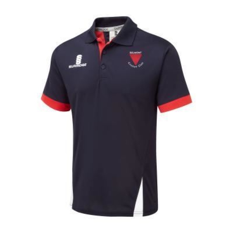 Belmont CC Blade Polo Shirt : Navy / Red / White